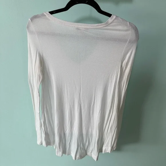 Express One Eleven Women's White Long Sleeve Layering Top Size Extra Small - Picture 4 of 5